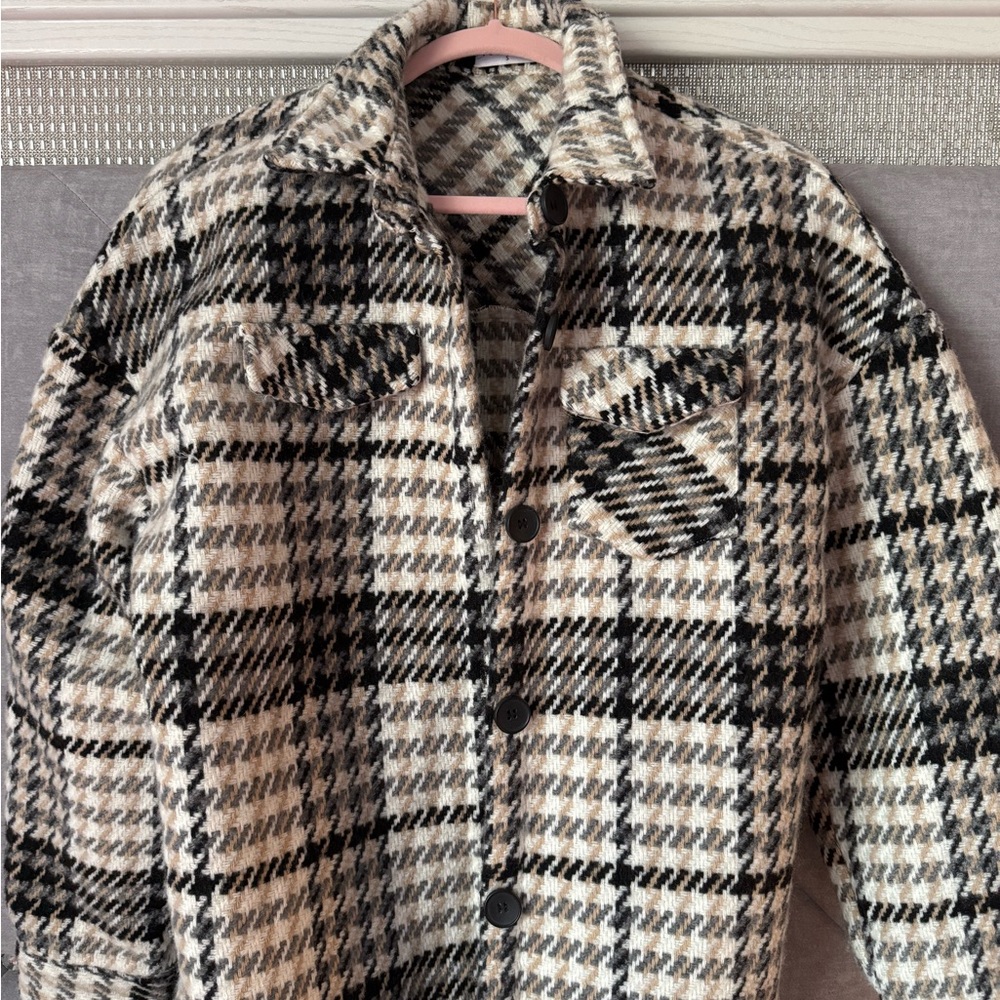 Vestique Checkered Knit Jacket